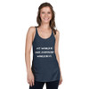 If it would be easy, everybody would do it. - Ladies Triblend Racerback Tank Motivational quotes 7810974