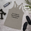 If it would be easy, everybody would do it. - Ladies Triblend Racerback Tank Motivational quotes 7810974