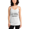 If it would be easy, everybody would do it. - Ladies Triblend Racerback Tank Motivational quotes 7810974