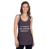 If it would be easy, everybody would do it. - Ladies Triblend Racerback Tank Motivational quotes 7810974