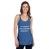 If it would be easy, everybody would do it. - Ladies Triblend Racerback Tank Motivational quotes 7810974