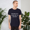 The goal is to be rich. Not to look rich. - Unisex Short Sleeve Jersey T-Shirt Motivational quotes 7810943