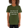 The goal is to be rich. Not to look rich. - Unisex Short Sleeve Jersey T-Shirt Motivational quotes 7810943