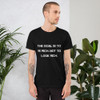 The goal is to be rich. Not to look rich. - Unisex Short Sleeve Jersey T-Shirt Motivational quotes 7810943