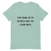 The goal is to be rich. Not to look rich. - Unisex Short Sleeve Jersey T-Shirt Motivational quotes 7810943