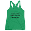 Stay close to people who feel like sunlight. - Ladies Triblend Racerback Tank Motivational quotes 7811010
