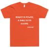 Beauty is power; a smile is its sword. - John Ray - Unisex Short Sleeve T-Shirt Motivational quotes 7809954