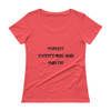 Forget everything and run or - Ladies Sheer Scoopneck T-Shirt Motivational quotes 7815922