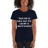 This life is hard, but it's harder if you're stupid. - Ladies Cotton Short Sleeve T-Shirt Funny quotes 7818867