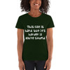 This life is hard, but it's harder if you're stupid. - Ladies Cotton Short Sleeve T-Shirt Funny quotes 7818867