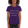 When you are Downie, eat a brownie. - Ladies Cotton Short Sleeve T-Shirt Funny quotes 7818580