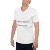 There is beauty in simplicity. - Unisex Short Sleeve V-Neck Jersey Tee Funny quotes 7816745