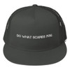 Do what scares you. - Cotton Twill Flat Visor Mesh Snapback Motivational quotes 7820221