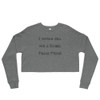 I would kill for a Nobel Peace Price! - Women's Fleece Crop Sweatshirt Funny quotes 7816906