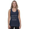 When you are Downie, eat a brownie. - Fine Jersey Tank Top Unisex Funny quotes 7817740