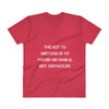 The key to success is to focus on goals, not obstacles. - Lightweight Fashion V-Neck T-Shirt Motivational quotes 7814274