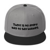 There is no angry way to say bubbles. - Wool Blend Snapback Funny quotes 7819825