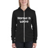 Normal is boring - Unisex Triblend Lightweight Zip Hoodie Funny quotes 7816836