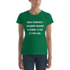 Push yourself because nobody is going to do it for you. - Ladies Ringspun Fashion Fit T-Shirt Motivational quotes 7815870