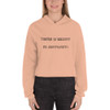 There is beauty in simplicity. - Women's Fleece Crop Hoodie Funny quotes 7816923