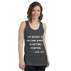 The secret of getting ahead is getting started. - Mark Twain - Fine Jersey Tank Top Unisex Motivational quotes 7814109