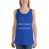 There is beauty in simplicity. - Unisex Jersey Tank Funny quotes 7816812