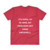 It's going to be hard, but hard does not mean impossible. - Lightweight Fashion V-Neck T-Shirt Motivational quotes 7814395