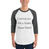 I would kill for a Nobel Peace Price! - Unisex Fine Jersey Raglan Tee Funny quotes 7816762