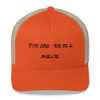 You are one in a melon. - Retro Trucker Cap Funny quotes 7820296