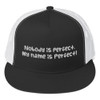 Nobody is perfect. My name is Perfect! - Trucker Cap Funny quotes 7819937