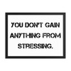 You don't gain anything from stressing. - Matte Paper Framed Poster Motivational quotes 7814041