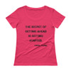 The secret of getting ahead is getting started. - Mark Twain - Ladies Sheer Scoopneck T-Shirt Motivational quotes 7815898