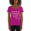 The secret of getting ahead is getting started. - Mark Twain - Ladies Sheer Scoopneck T-Shirt Motivational quotes 7815898