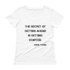 The secret of getting ahead is getting started. - Mark Twain - Ladies Sheer Scoopneck T-Shirt Motivational quotes 7815898