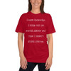 I like rumors. I find out so much about me that I didn't even know. - Unisex Short Sleeve T-Shirt Funny quotes 7818612
