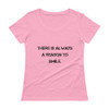 There is always a reason to smile. - Ladies Sheer Scoopneck T-Shirt Motivational quotes 7816321