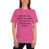 Hang out with people who make you forget to look at your phone. - Unisex Short Sleeve T-Shirt Motivational quotes 7813794