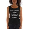 Don't be pushed by your problems. Be led by your dreams. - Ladies Missy Fit Ringspun Tank Top Motivational quotes 7815425