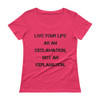Live your life as an exclamation, not an explanation. - Ladies Sheer Scoopneck T-Shirt Motivational quotes 7815792
