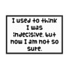 I used to think I was indecisive, but now I am not so sure. - Matte Paper Framed Poster Funny quotes 7818465