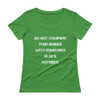 Do not compare your insides with someones else's outsides. - Ladies Sheer Scoopneck T-Shirt Motivational quotes 7815829