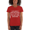 Life doesn't have any hands, but it can sure give you a slap sometimes. - Ladies Cotton Short Sleeve T-Shirt Funny quotes 7818692