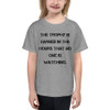 The trophy is earned in the hours that no one is watching. - Youth Lightweight Fashion T-Shirt Motivational quotes 7815613