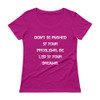 Don't be pushed by your problems. Be led by your dreams. - Ladies Sheer Scoopneck T-Shirt Motivational quotes 7815825