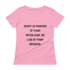 Don't be pushed by your problems. Be led by your dreams. - Ladies Sheer Scoopneck T-Shirt Motivational quotes 7815825