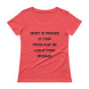 Don't be pushed by your problems. Be led by your dreams. - Ladies Sheer Scoopneck T-Shirt Motivational quotes 7815825