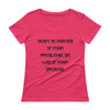Don't be pushed by your problems. Be led by your dreams. - Ladies Sheer Scoopneck T-Shirt Motivational quotes 7815825