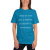 What do you call a thieving alligator? A Crookodile - Unisex Short Sleeve T-Shirt Funny quotes 7819286