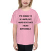 It's going to be hard, but hard does not mean impossible. - Youth Lightweight Fashion T-Shirt Motivational quotes 7815242