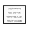 What do you call an owl that does magic tricks? Hoodini - Matte Paper Framed Poster Funny quotes 7819456